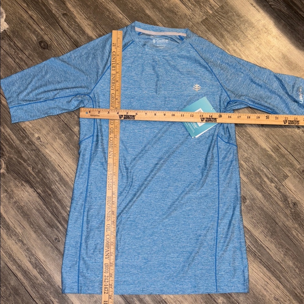 Coolibar Men's Teal Rash Guard small NWT - Picture 4 of 5